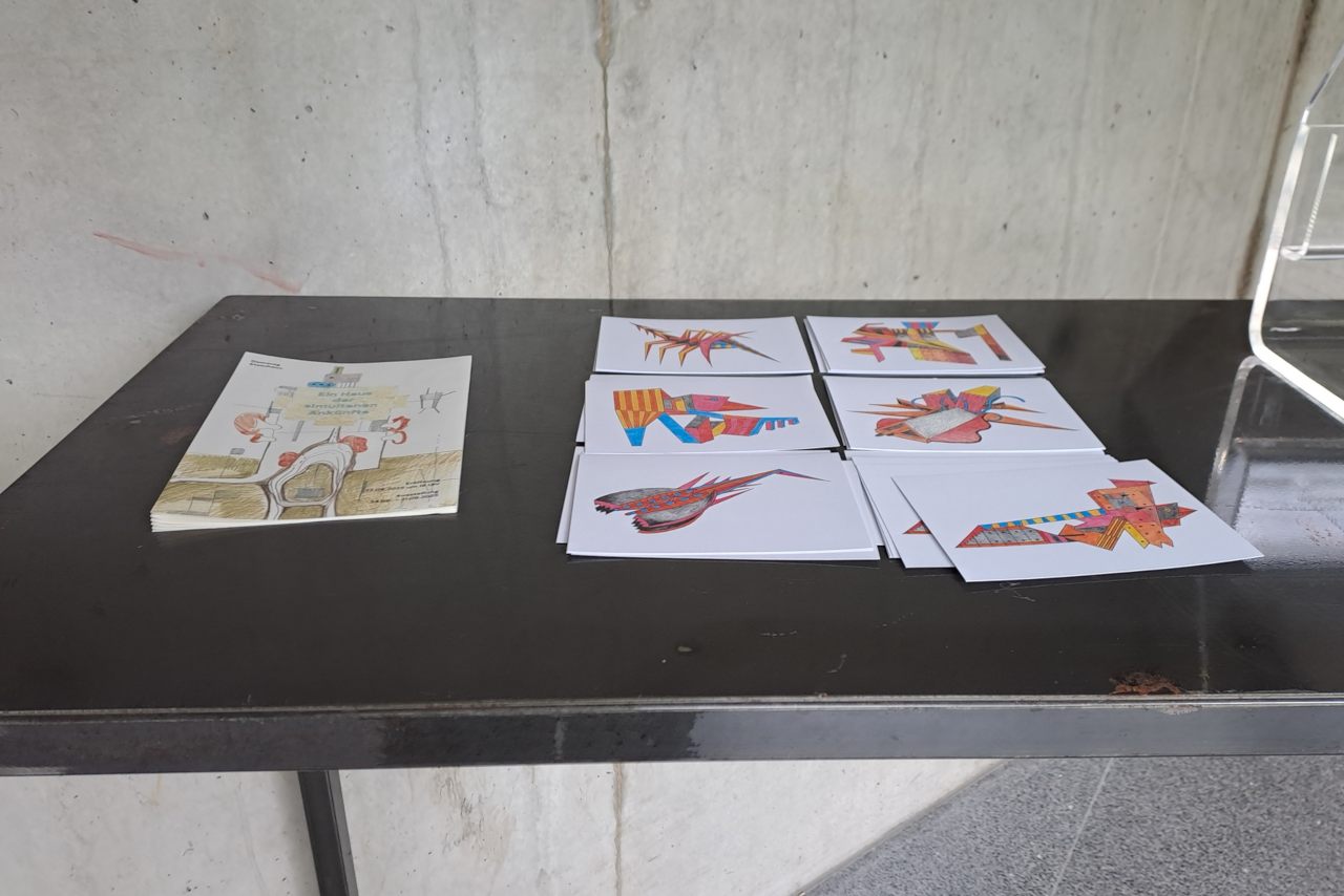 table with drawings by Franziska Hederer